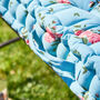 Blue Floral Garden Bench Cushion, thumbnail 4 of 4
