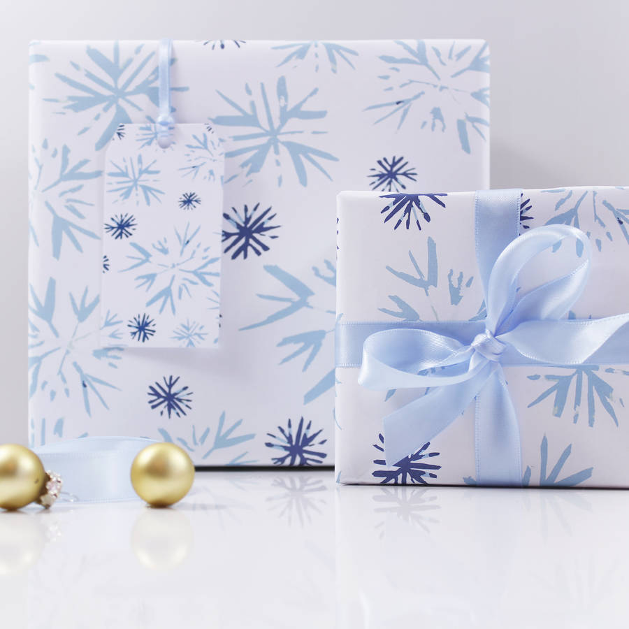 Christmas Snowflake Recycled Wrapping Paper By Olivia Morgan Ltd | notonthehighstreet.com