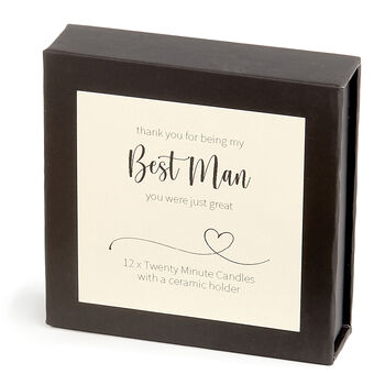 Best Man Thank You, Relaxation Candle Wedding Gift Set, 3 of 12