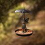 Hanging Bird Feeder Fairy With Umbrella Bird Bath Decor, thumbnail 3 of 11
