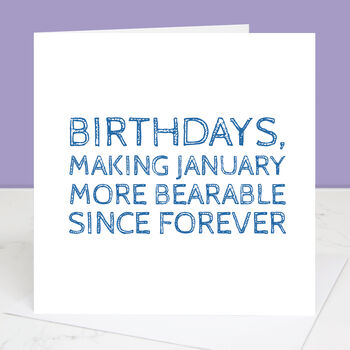 January Birthday Card, 3 of 5