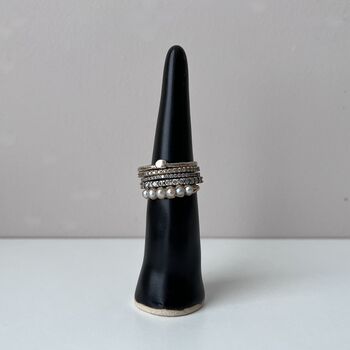 Handmade Black Ceramic Ring Holder Cones, 2 of 8