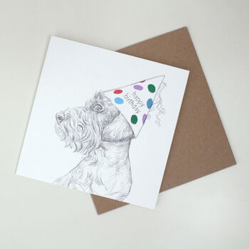 Wire Haired Dachshund Illustrated Birthday Card, 3 of 3