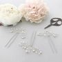 Wedding Hair Pins Freshwater Pearls In Gold Or Silver, thumbnail 2 of 7
