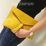 Statement Tassel Leather Clutch, thumbnail 6 of 12