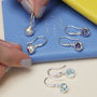 Birthstone Gemstone Hook Earrings In Sterling Silver, thumbnail 4 of 8