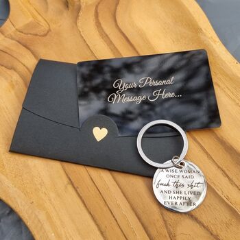 Funny Wise Womans Words Keyring Gift, 3 of 8