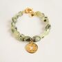 Prehnite Gemstone Beaded Bracelet, thumbnail 1 of 3