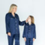 Personalised Navy Satin Family Set Pyjamas, thumbnail 10 of 11