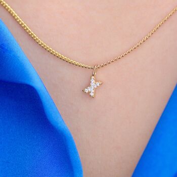 Gold Sparkle Kiss Birthstone Necklace, 6 of 8
