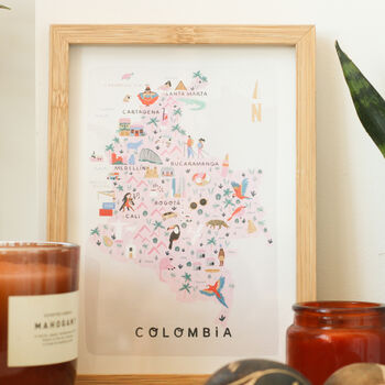 Colombia Inky Illustrated Map, 4 of 5