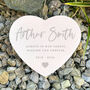 Personalised Modern Script Engraved Resin Heart Grave Marker, thumbnail 4 of 4