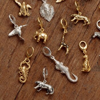 Tiger Charm Necklace, Sterling Silver Or Gold Plated, 7 of 11