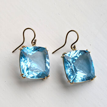 Big And Bold 18ct Topaz Earrings, 3 of 7