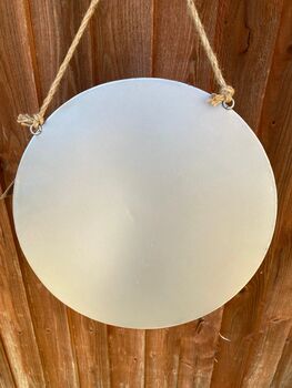 Silver Zinc Hanging Round Wall Planter 35cm Garden Pot, 3 of 9
