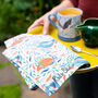 Bright Kingfisher Oragnic Cotton Tea Towel, thumbnail 3 of 9
