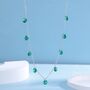 Emerald Green Cz Dangle Necklace In Sterling Silver, thumbnail 4 of 9