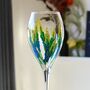 Yellow Muscari Hand Painted Wine Glass, thumbnail 1 of 9