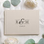 Personalised Wedding Initials Linen Guest Book, thumbnail 1 of 8