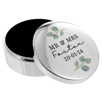 Personalised Botanical Wedding Ring Box, 4 of 6