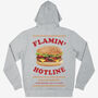 Flamin’ Hotline Burger Fast Food Hoodie In Grey, thumbnail 1 of 2
