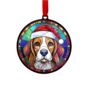 Beagle In Santa Hat Suncatcher Decoration, thumbnail 6 of 6