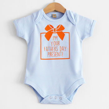 'I'm Your Father's Day Present' Baby Grow, 2 of 8