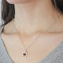 Lucky Hamsa Birthstone Charm Necklace, thumbnail 2 of 11