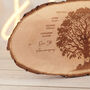 5th Wedding Anniversary Timeline Wood Slice, thumbnail 4 of 5
