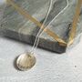 Bark Hammered Silver Disc Necklace, thumbnail 1 of 3