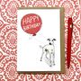 Personalised Lurcher Birthday Card, thumbnail 4 of 4