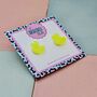 Yellow Glitter Rubber Duck Resin Stud Earrings, thumbnail 3 of 4