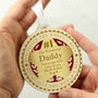 Personalised World's Best Round Wooden Medal, thumbnail 3 of 4