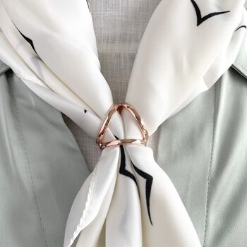 Three Loop Scarf Ring, Elegant Mothers Day Gift, In Three Colourways, Scarf Accessory Gift, 3 of 9