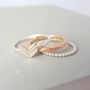 Silver And Rose Arrow Ring Stack, thumbnail 2 of 5