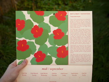 Welsh Language Herbal Calendar 2026, 2 of 8