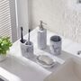 Pack Of Four Marble Look Bathroom Accessories, thumbnail 2 of 8