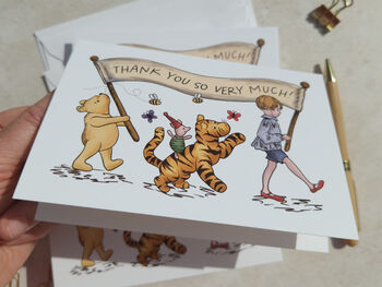 Winnie Folded Thank You Cards And Envelopes, 5 of 8