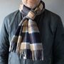 Merino Lambswool Check 30cm Wide Scarves, thumbnail 2 of 8