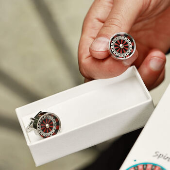 Lucky Spin Roulette Table Cufflinks In A Gift Box, 4 of 11