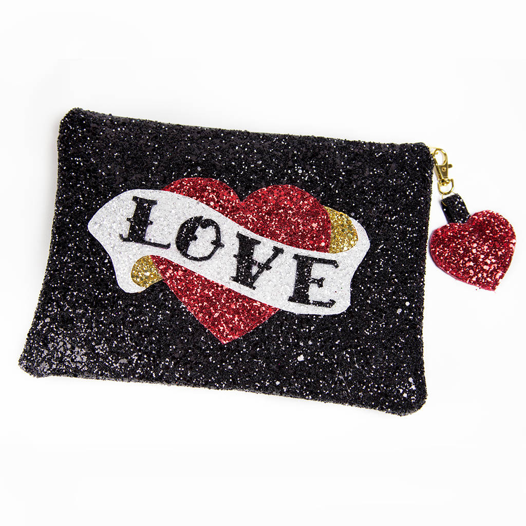 love clutch bag