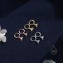 Celtic Trinity Knot Huggie Hoop Earrings, thumbnail 7 of 11