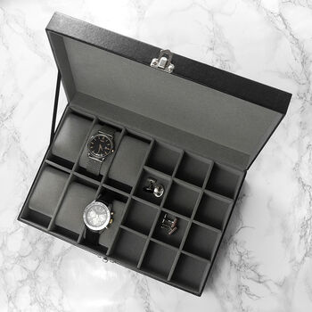 Personalised Luxury Watch And Cufflinks Box, 2 of 3