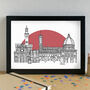 Florence Skyline Travel Art Print Unframed, thumbnail 1 of 6