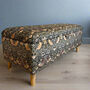 William Morris Black Strawberry Thief Storage Ottoman Footstool, thumbnail 1 of 3