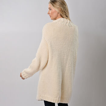 Long Cardigan Easy Knitting Kit, 3 of 6