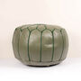 Moroccan Coloured Leather Pouffe, thumbnail 4 of 12