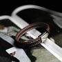 Mens Handmade Leather Bracelet, thumbnail 3 of 4