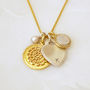 Personalised Disk Pendant With Birthstone, thumbnail 4 of 7