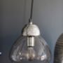 Etched Metal And Glass Pendant Lights, thumbnail 4 of 4